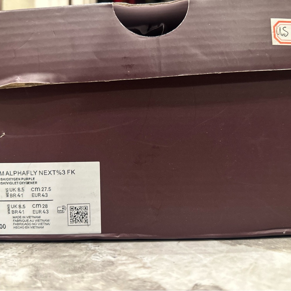 Brand New Nike Air Zoom AlphaFly Next %3 FK - Burgundy/Pink/Violet - Picture 14 of 14